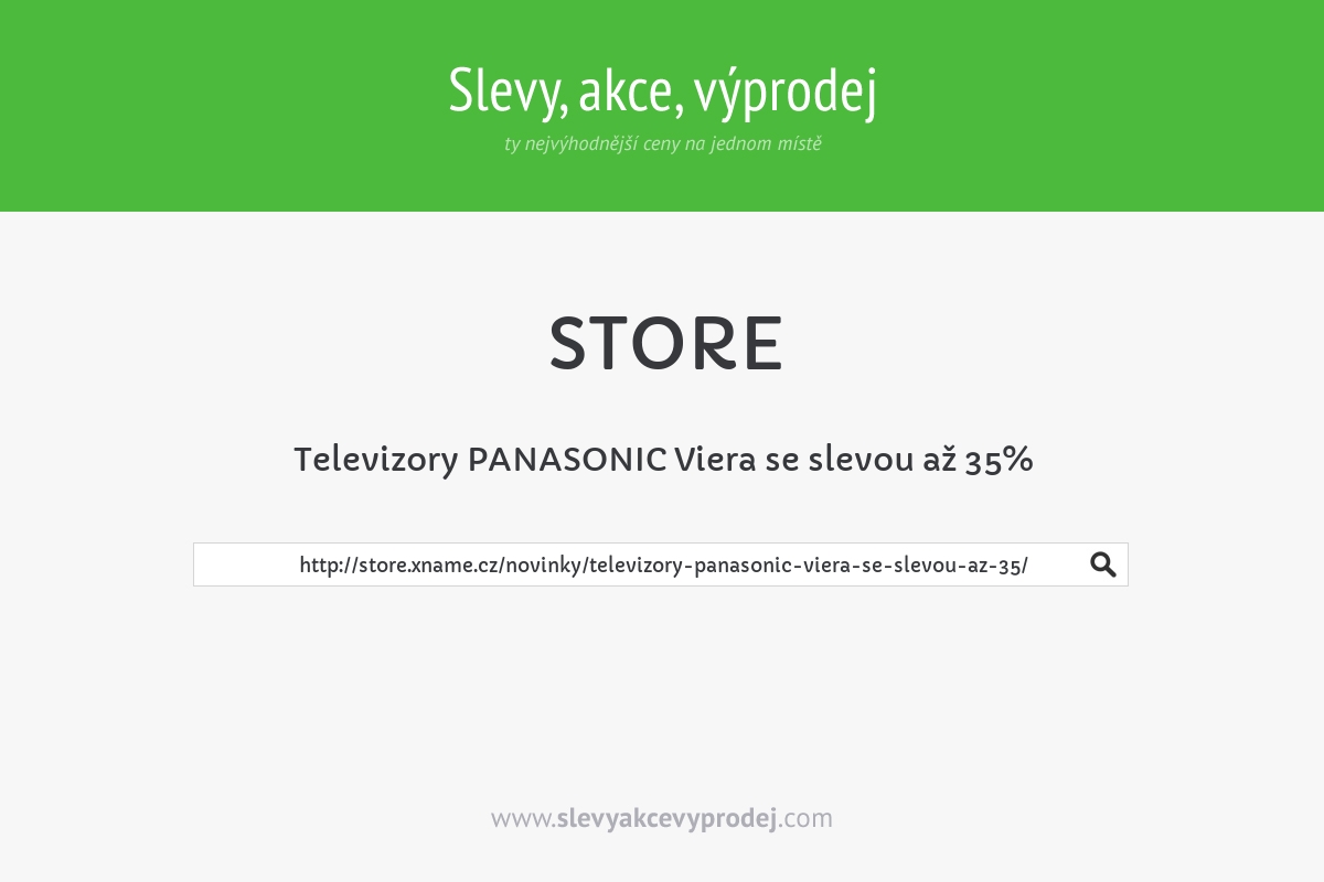 Televizory PANASONIC Viera se slevou až 35%