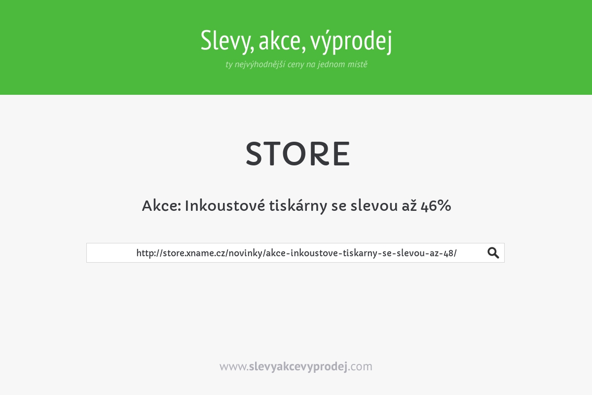 Akce: Inkoustové tiskárny se slevou až 46%