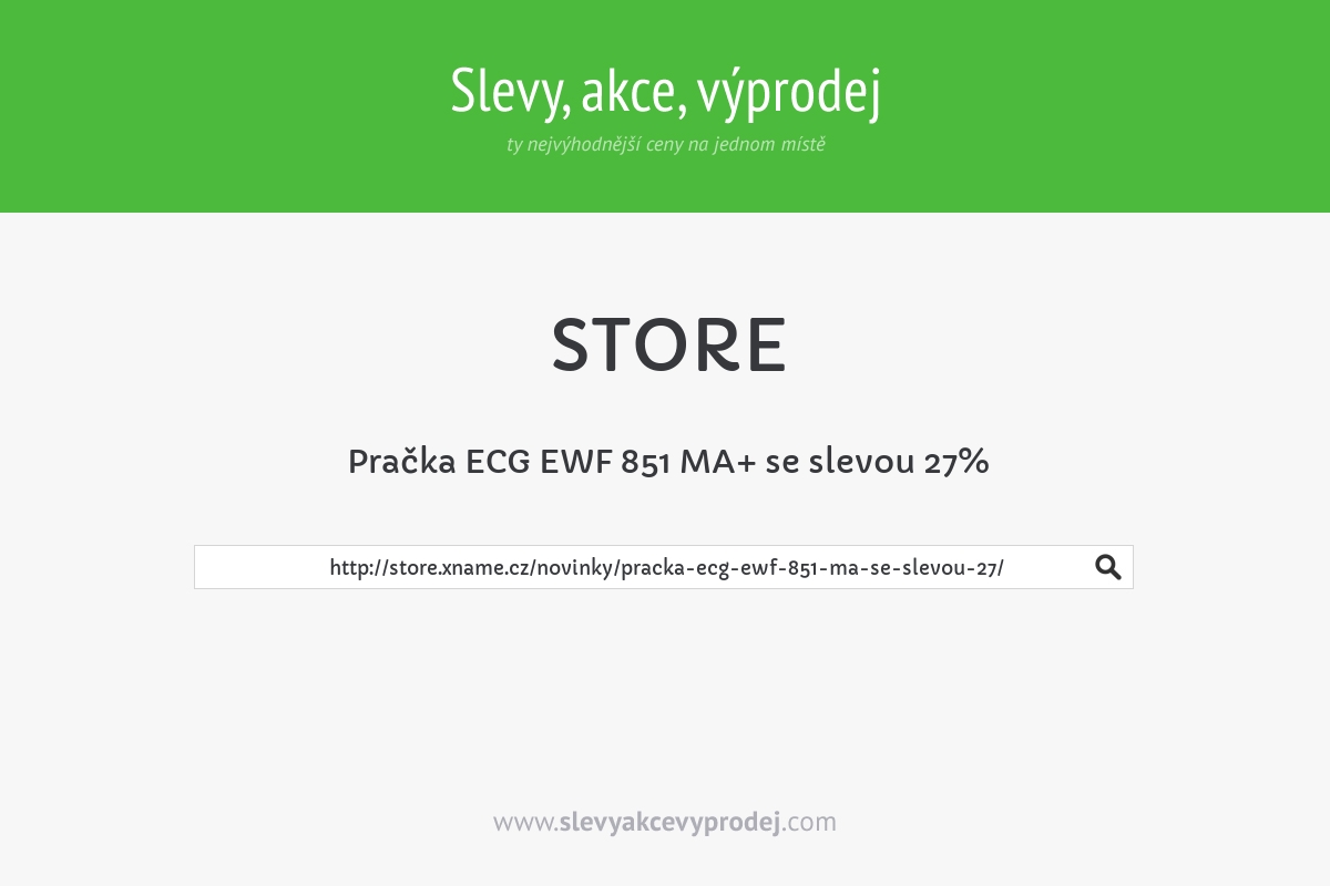 Pračka ECG EWF 851 MA+ se slevou 27%