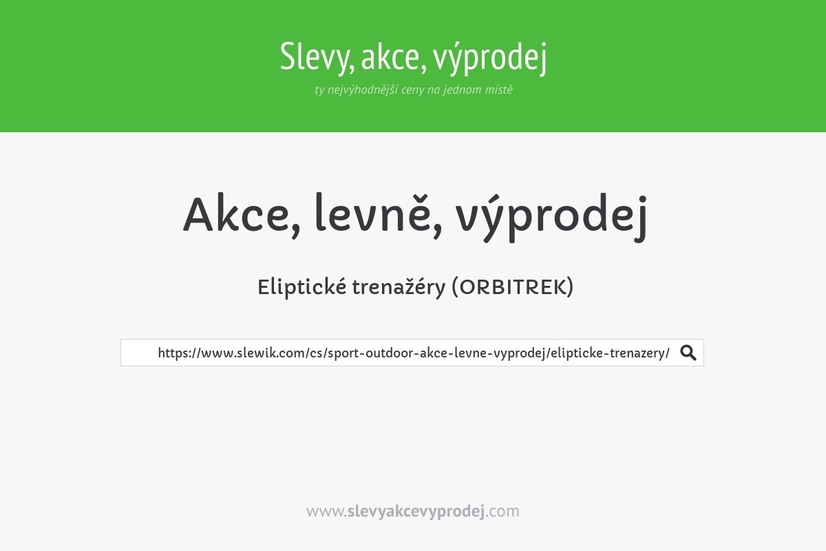 Eliptické trenažéry (ORBITREK)