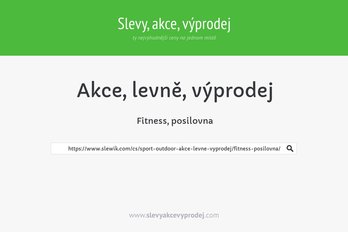 Fitness, posilovna