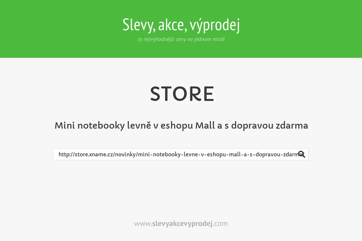 Mini notebooky levně v eshopu Mall a s dopravou zdarma