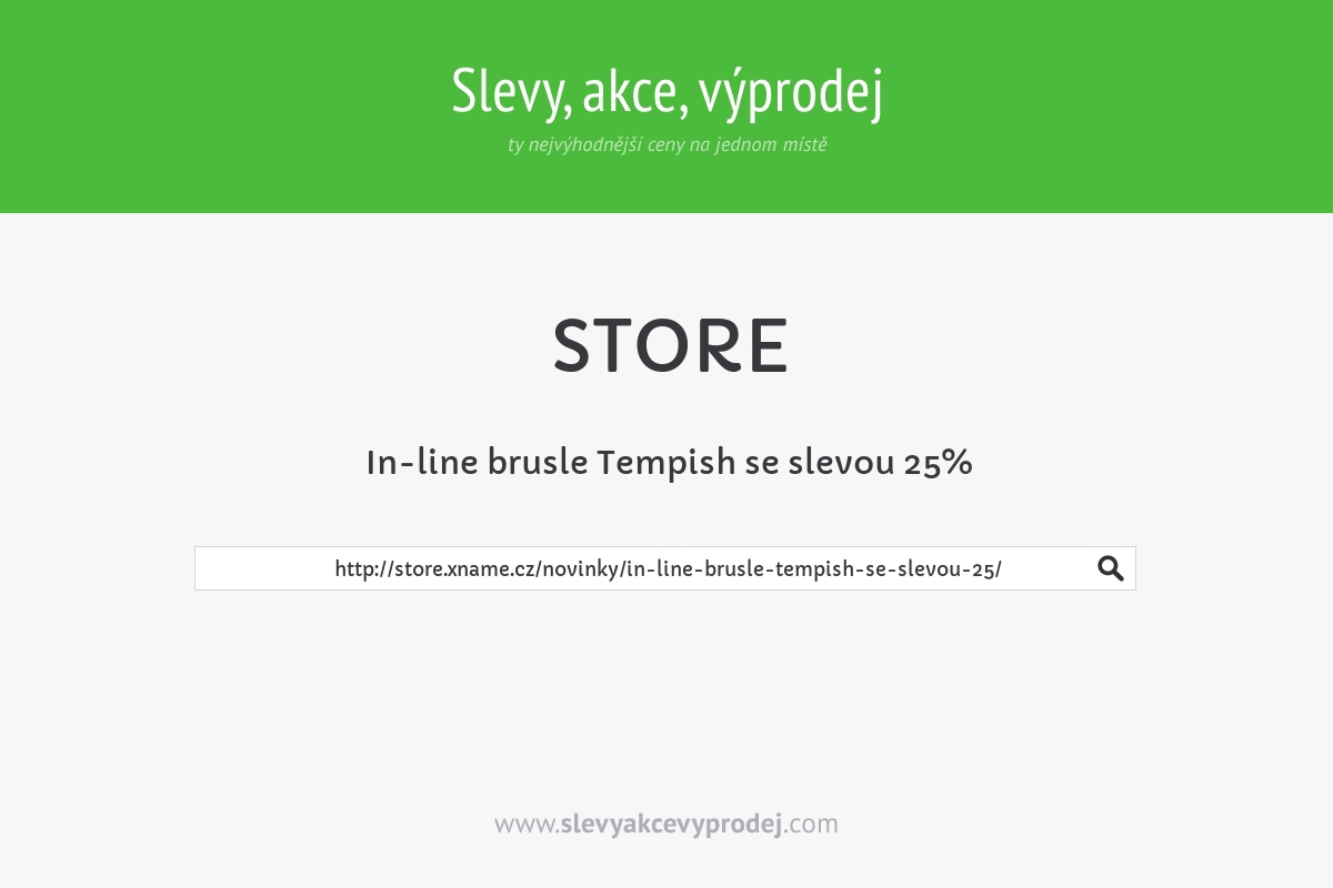 In-line brusle Tempish se slevou 25%