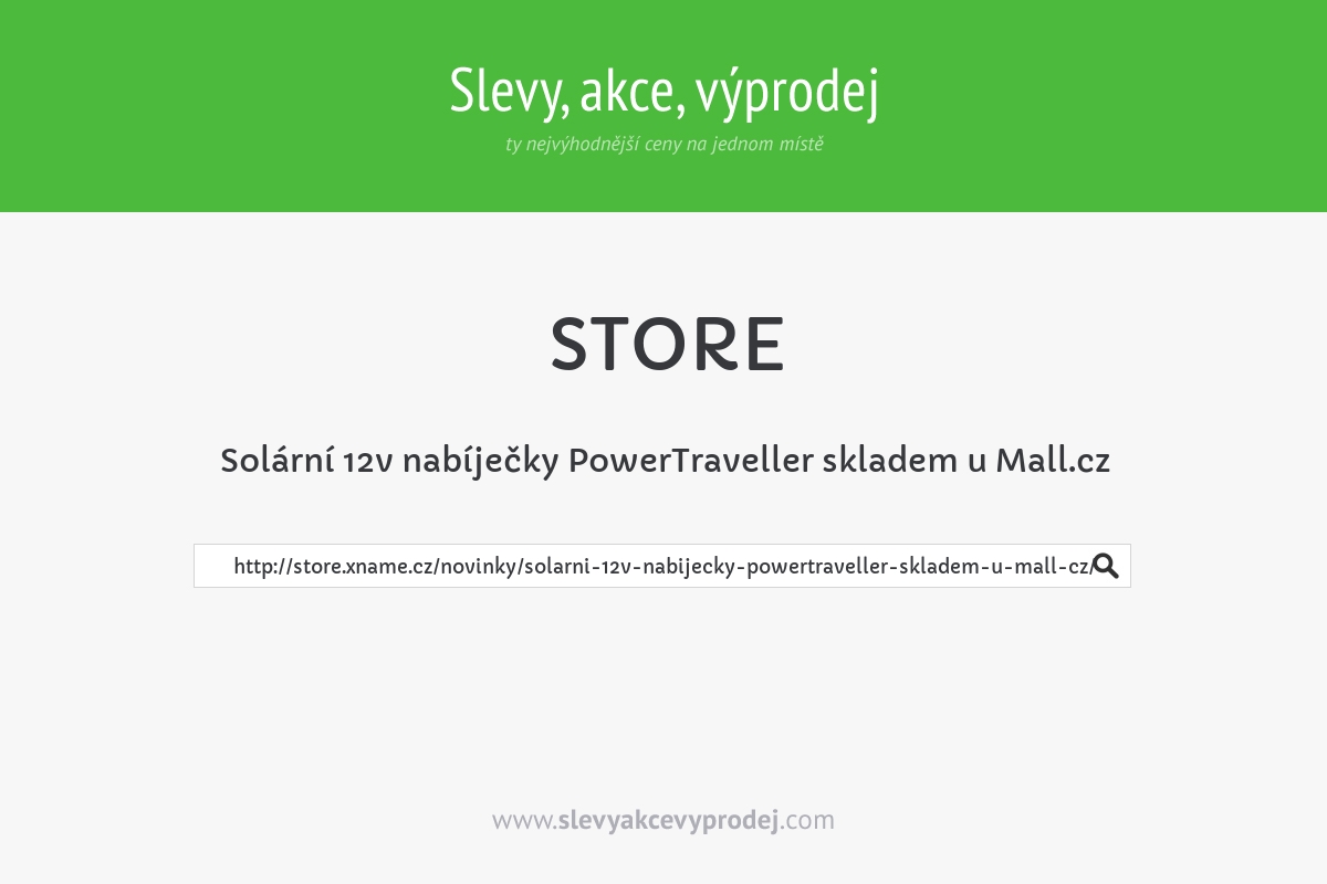 Solární 12v nabíječky PowerTraveller skladem u Mall.cz