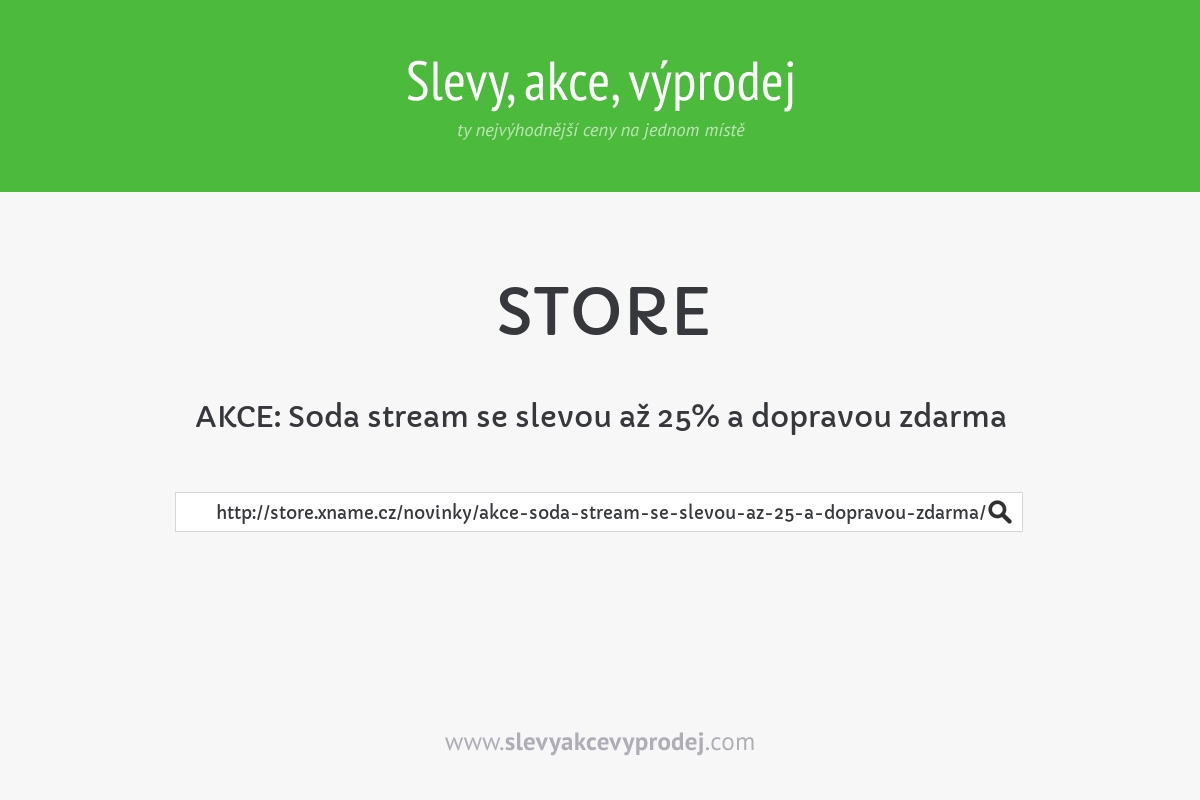 AKCE: Soda stream se slevou až 25% a dopravou zdarma