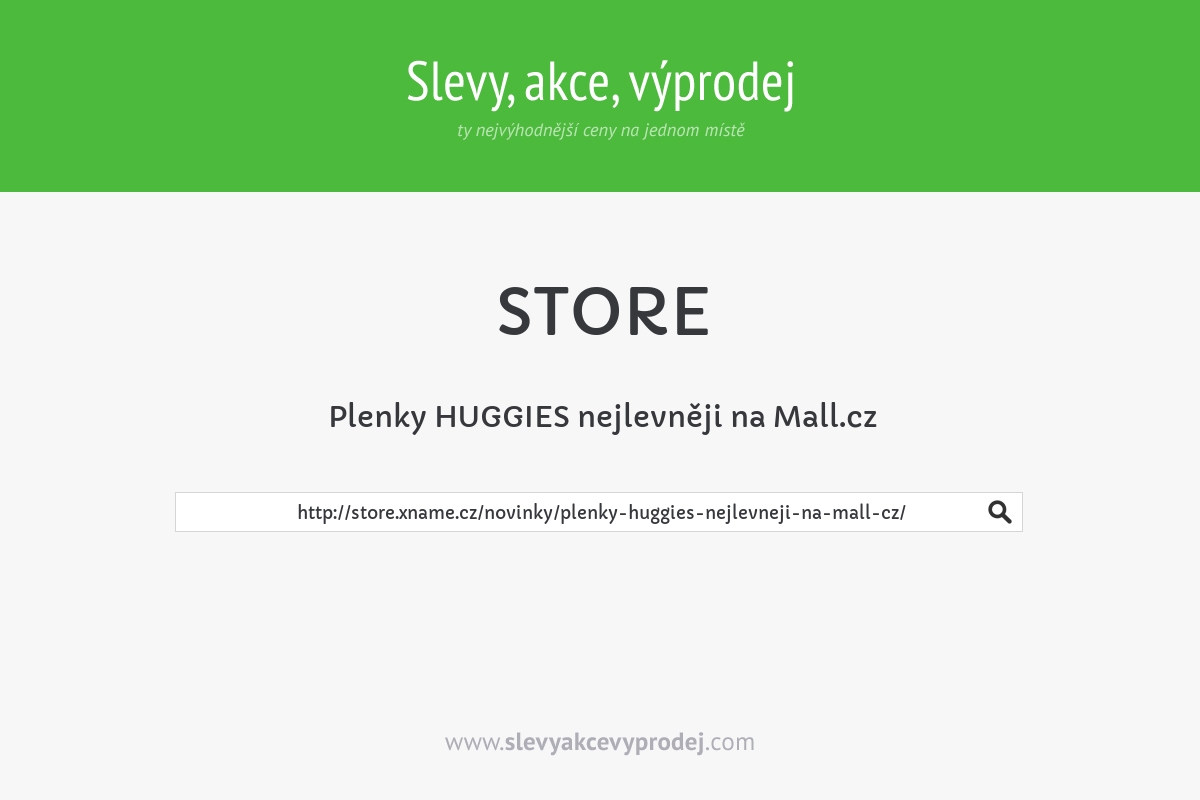 Plenky HUGGIES nejlevněji na Mall.cz