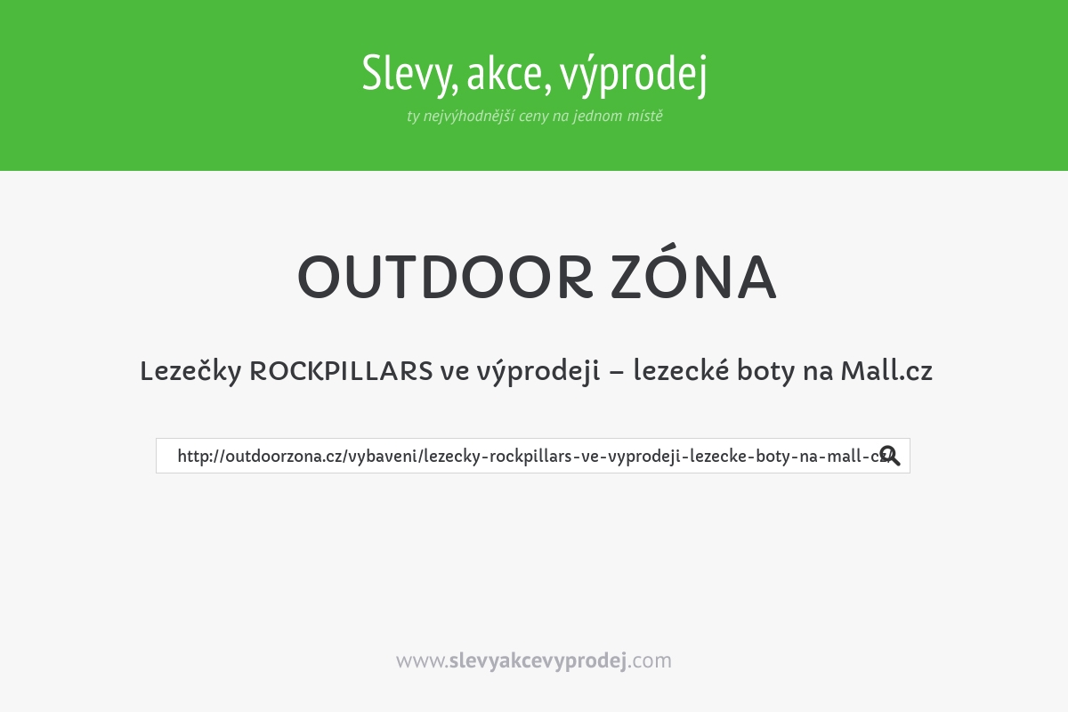 Lezečky ROCKPILLARS ve výprodeji – lezecké boty na Mall.cz