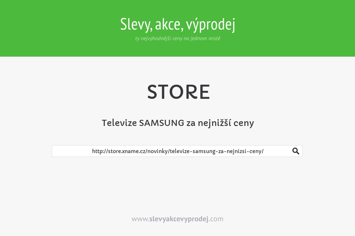 Televize SAMSUNG za nejnižší ceny