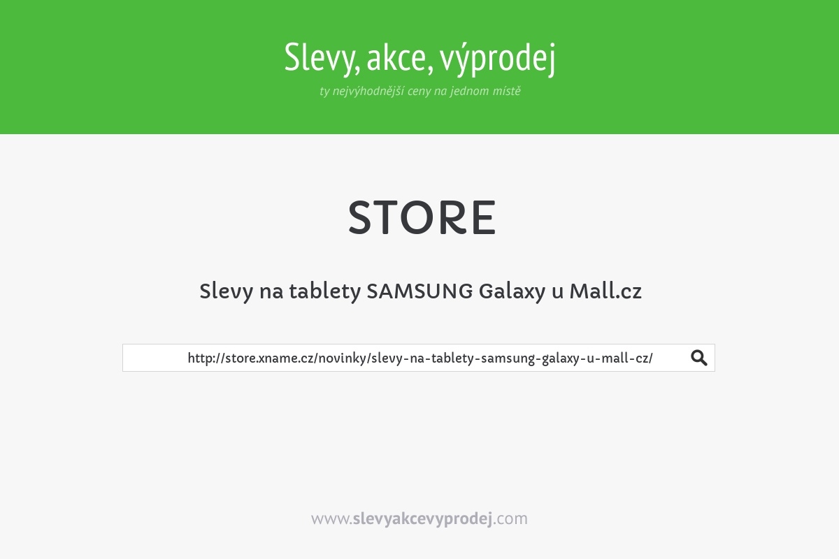 Slevy na tablety SAMSUNG Galaxy u Mall.cz