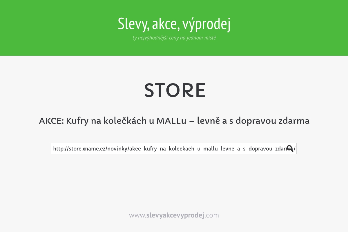 AKCE: Kufry na kolečkách u MALLu – levně a s dopravou zdarma