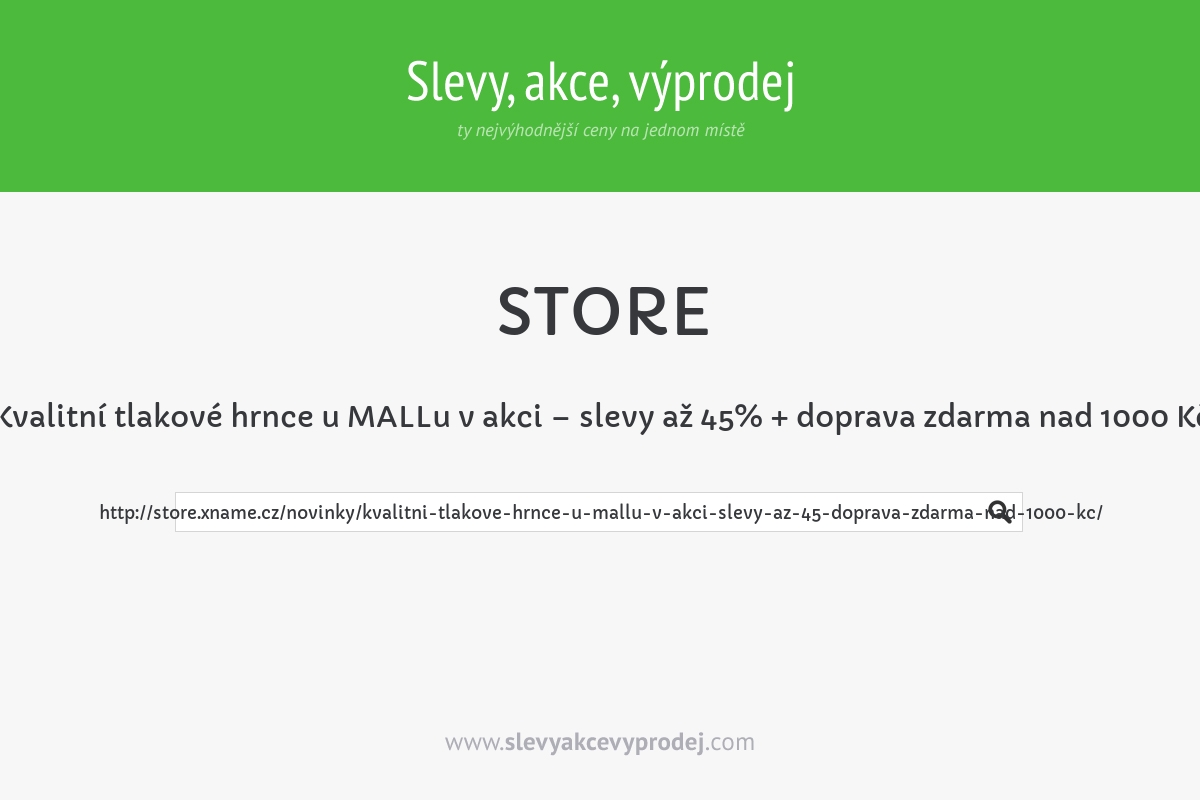 Kvalitní tlakové hrnce u MALLu v akci – slevy až 45% + doprava zdarma nad 1000 Kč