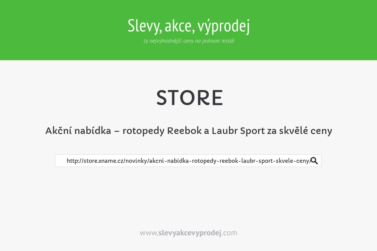 Akční nabídka – rotopedy Reebok a Laubr Sport za skvělé ceny