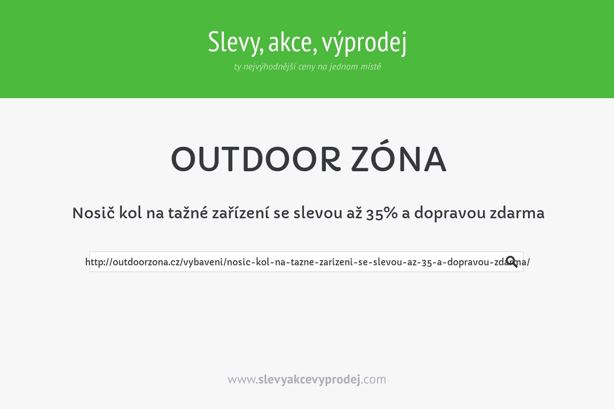 Nosič kol na tažné zařízení se slevou až 35% a dopravou zdarma