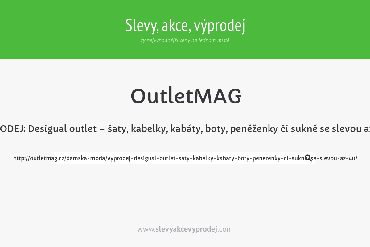 VÝPRODEJ: Desigual outlet – šaty, kabelky, kabáty, boty, peněženky či sukně se slevou až 40%