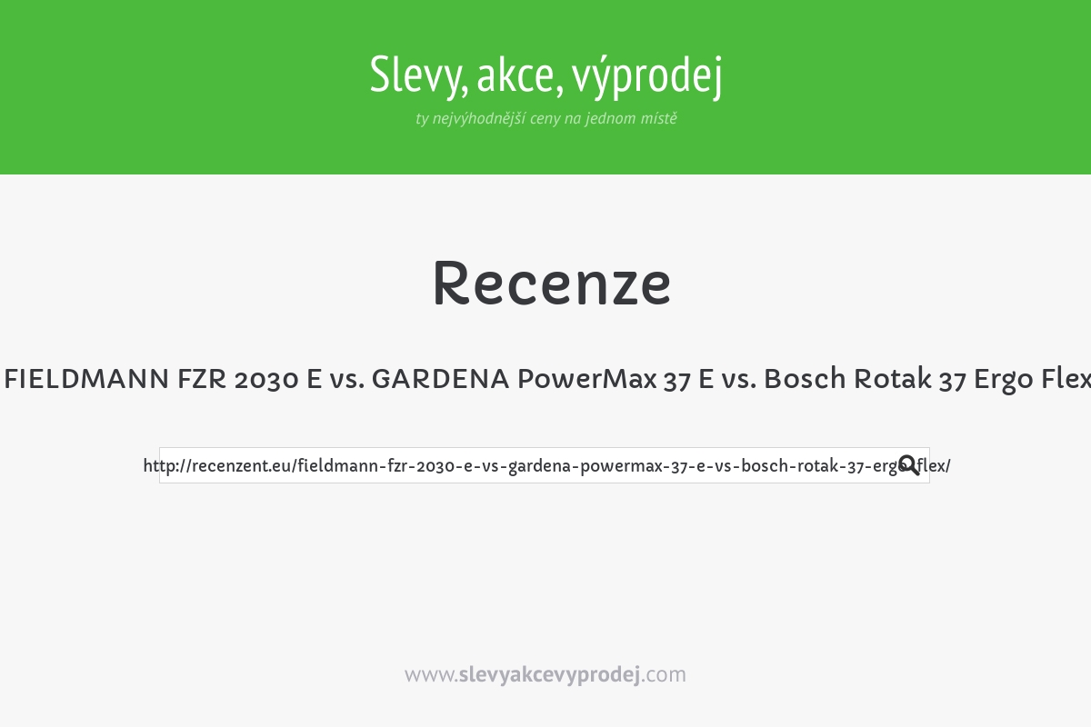 FIELDMANN FZR 2030 E vs. GARDENA PowerMax 37 E vs. Bosch Rotak 37 Ergo Flex