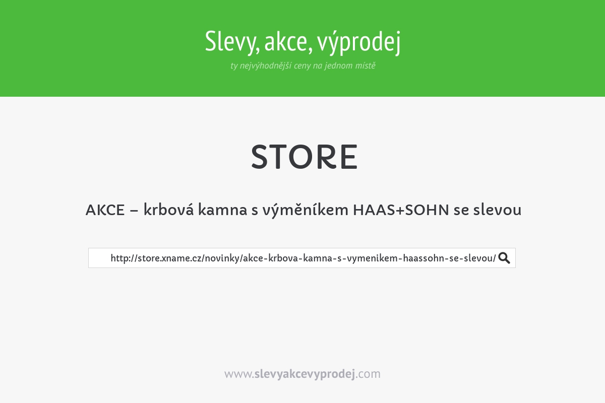 AKCE – krbová kamna s výměníkem HAAS+SOHN se slevou