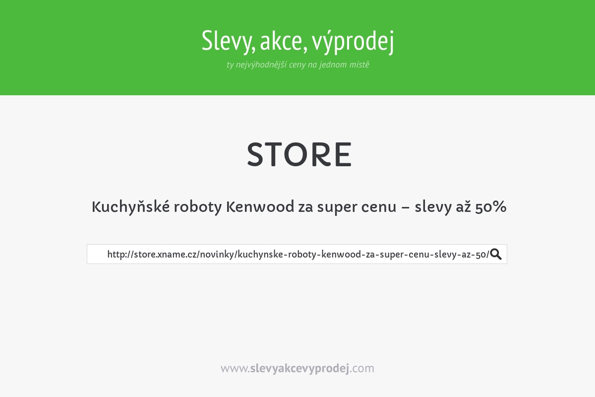 Kuchyňské roboty Kenwood za super cenu – slevy až 50%