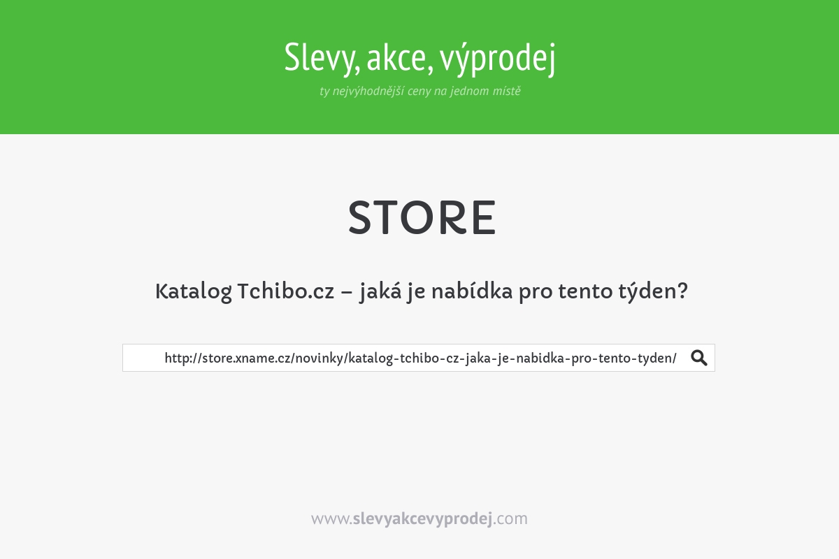 Katalog Tchibo.cz – jaká je nabídka pro tento týden?