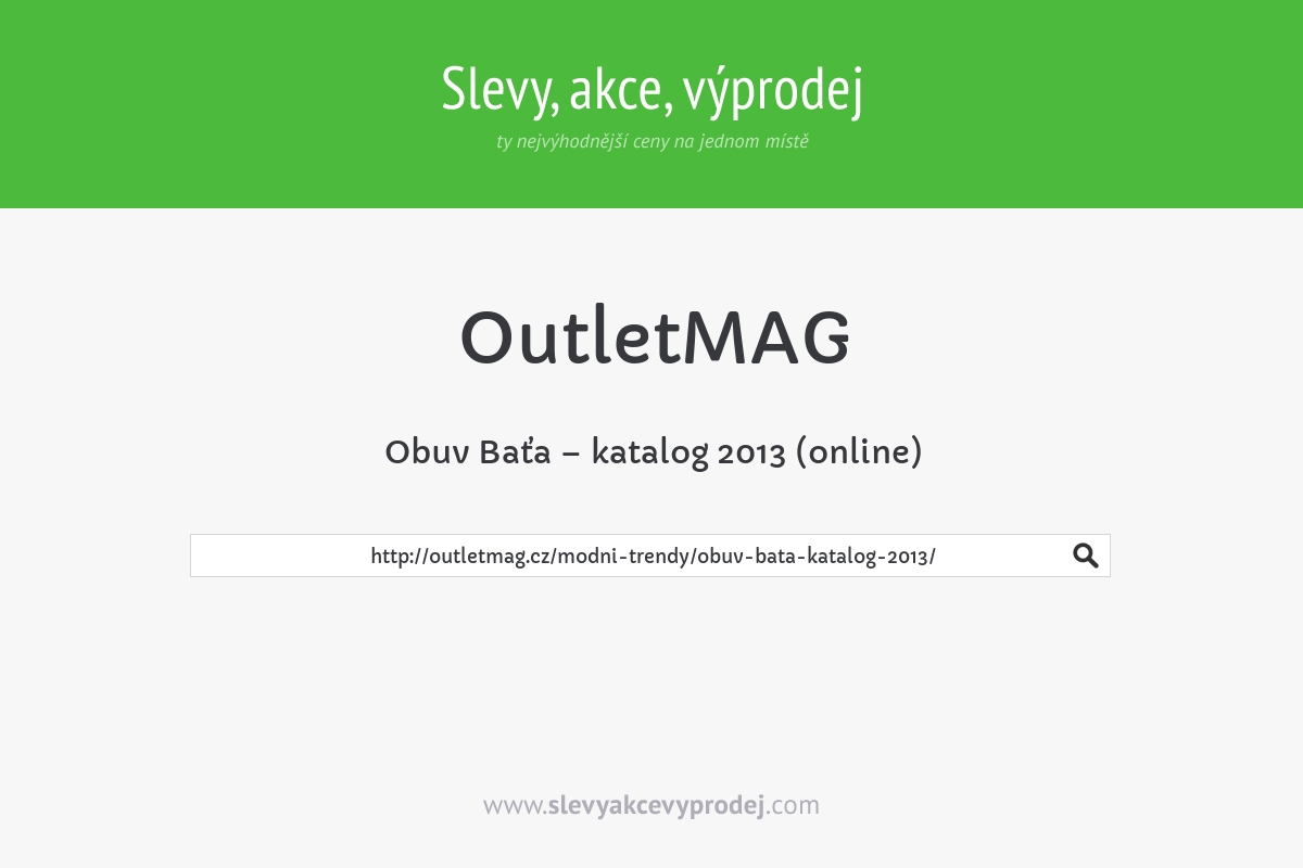 Obuv Baťa – katalog 2013 (online)