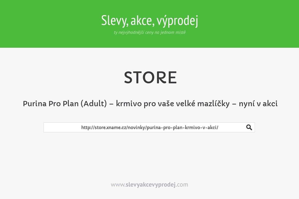 Purina Pro Plan (Adult) – krmivo pro vaše velké mazlíčky – nyní v akci