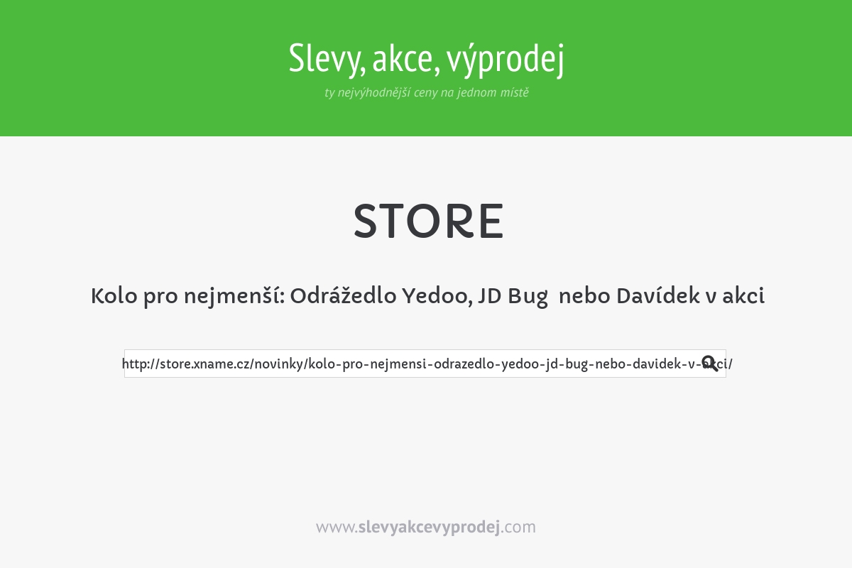 Kolo pro nejmenší: Odrážedlo Yedoo, JD Bug  nebo Davídek v akci