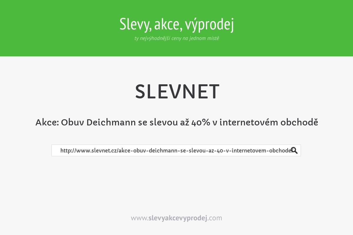 Akce: Obuv Deichmann se slevou až 40% v internetovém obchodě