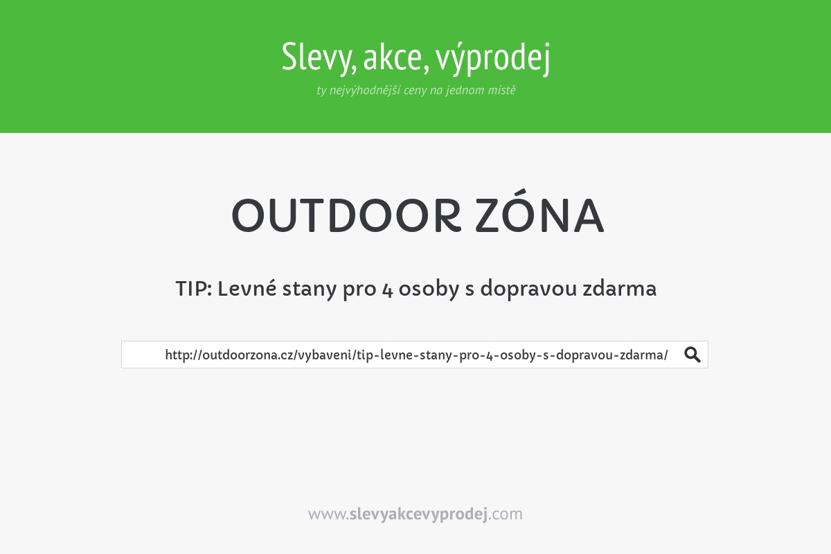 TIP: Levné stany pro 4 osoby s dopravou zdarma