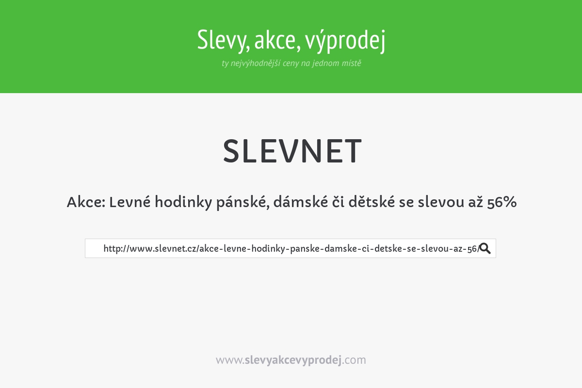 Akce: Levné hodinky pánské, dámské či dětské se slevou až 56%