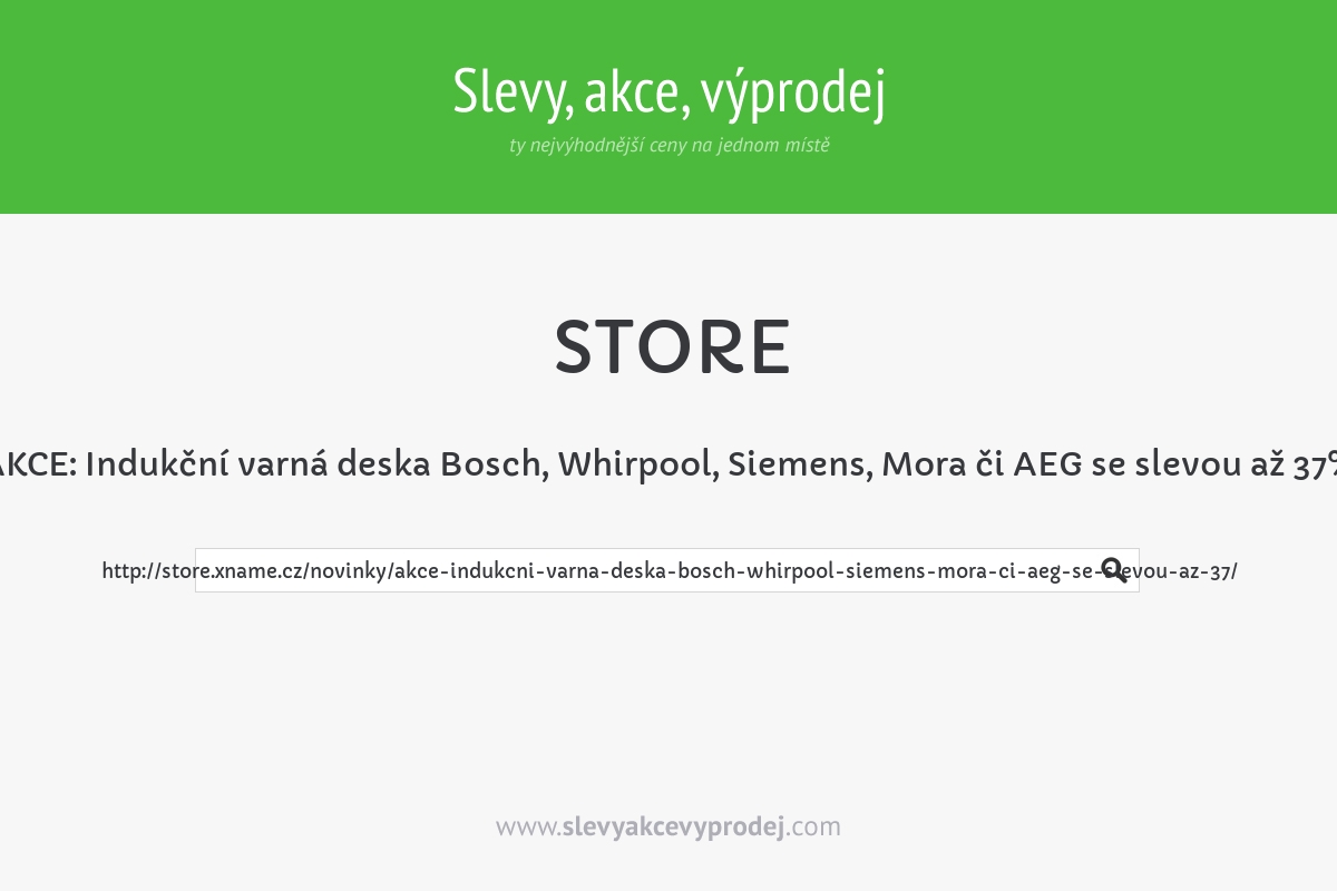 AKCE: Indukční varná deska Bosch, Whirpool, Siemens, Mora či AEG se slevou až 37%