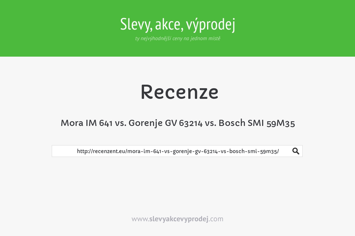 Mora IM 641 vs. Gorenje GV 63214 vs. Bosch SMI 59M35