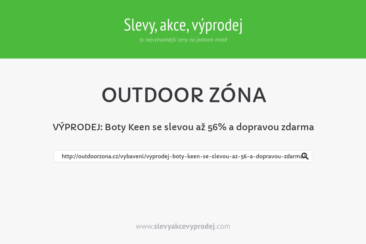 VÝPRODEJ: Boty Keen se slevou až 56% a dopravou zdarma