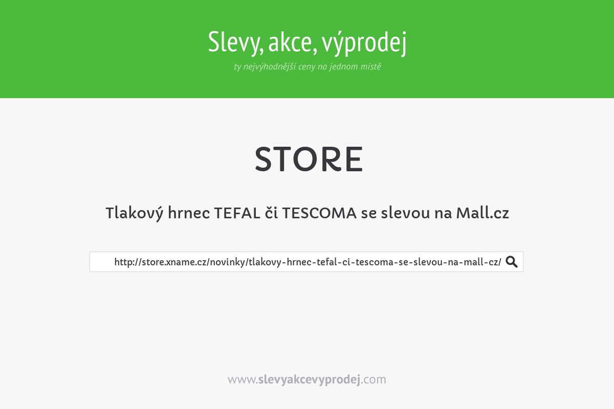 Tlakový hrnec TEFAL či TESCOMA se slevou na Mall.cz