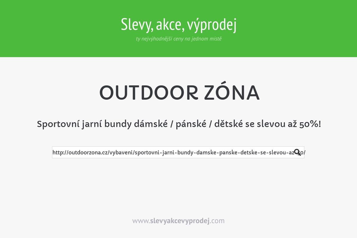 Sportovní jarní bundy dámské / pánské / dětské se slevou až 50%!