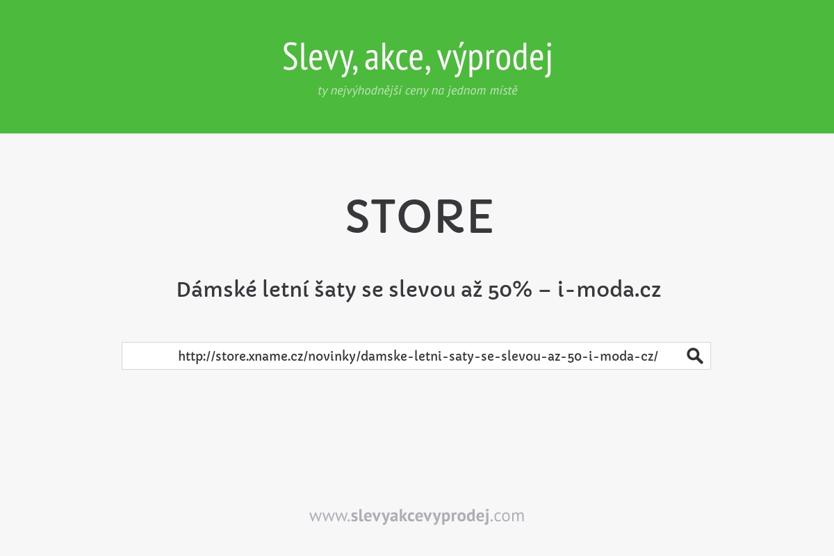 Dámské letní šaty se slevou až 50% – i-moda.cz