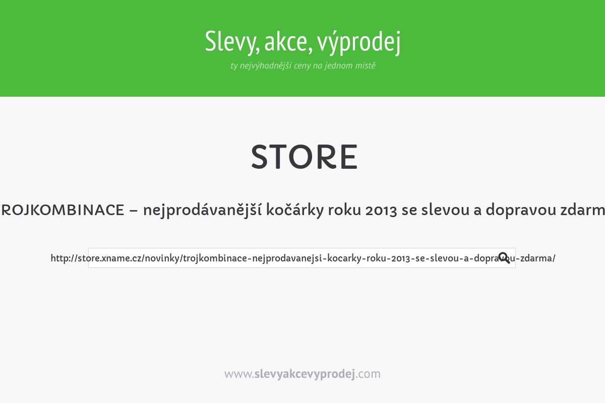 TROJKOMBINACE – nejprodávanější kočárky roku 2013 se slevou a dopravou zdarma