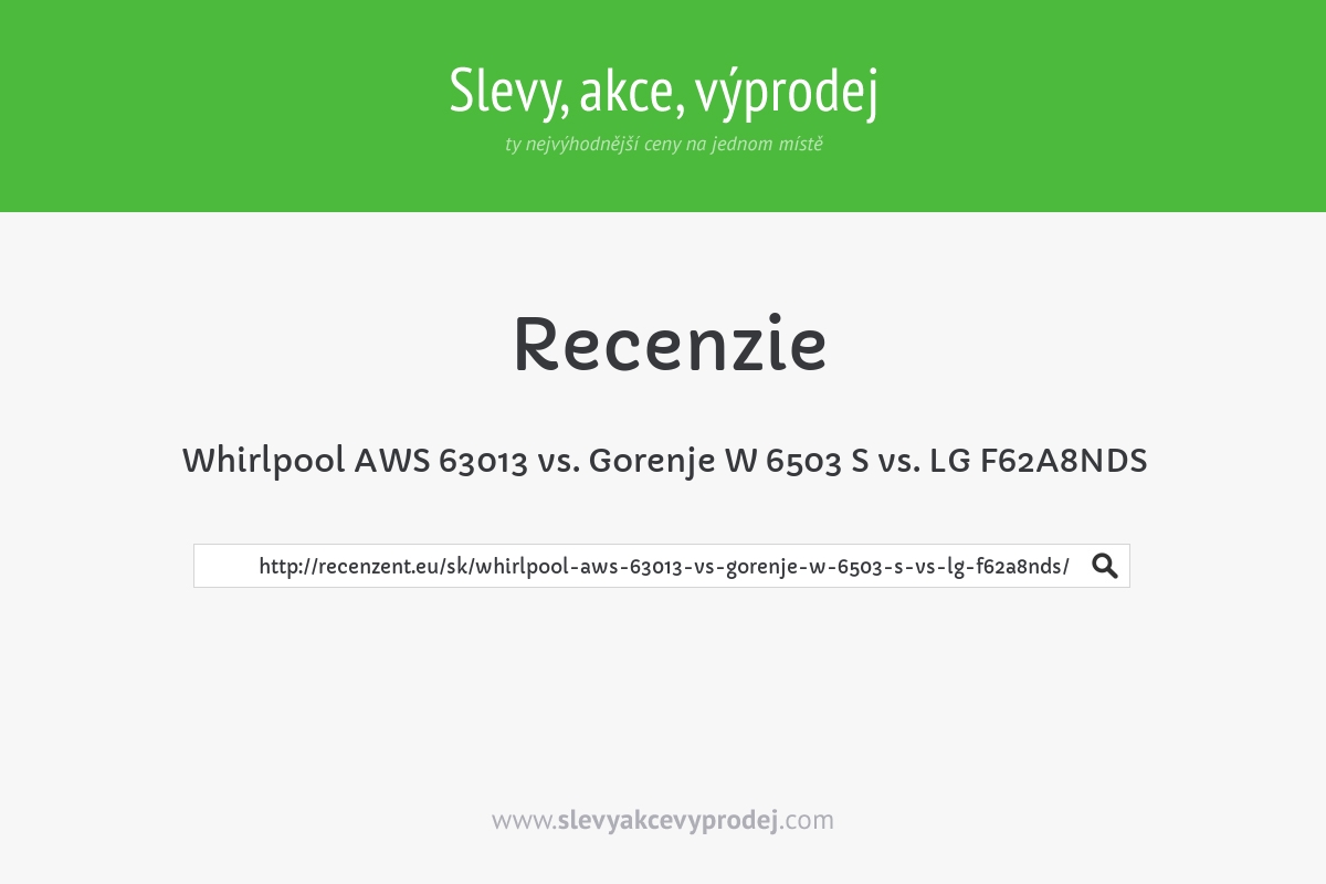 Whirlpool AWS 63013 vs. Gorenje W 6503 S vs. LG F62A8NDS