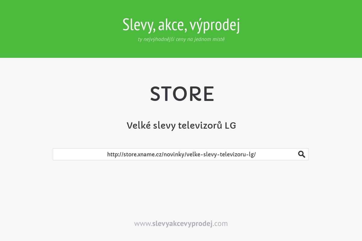 Velké slevy televizorů LG