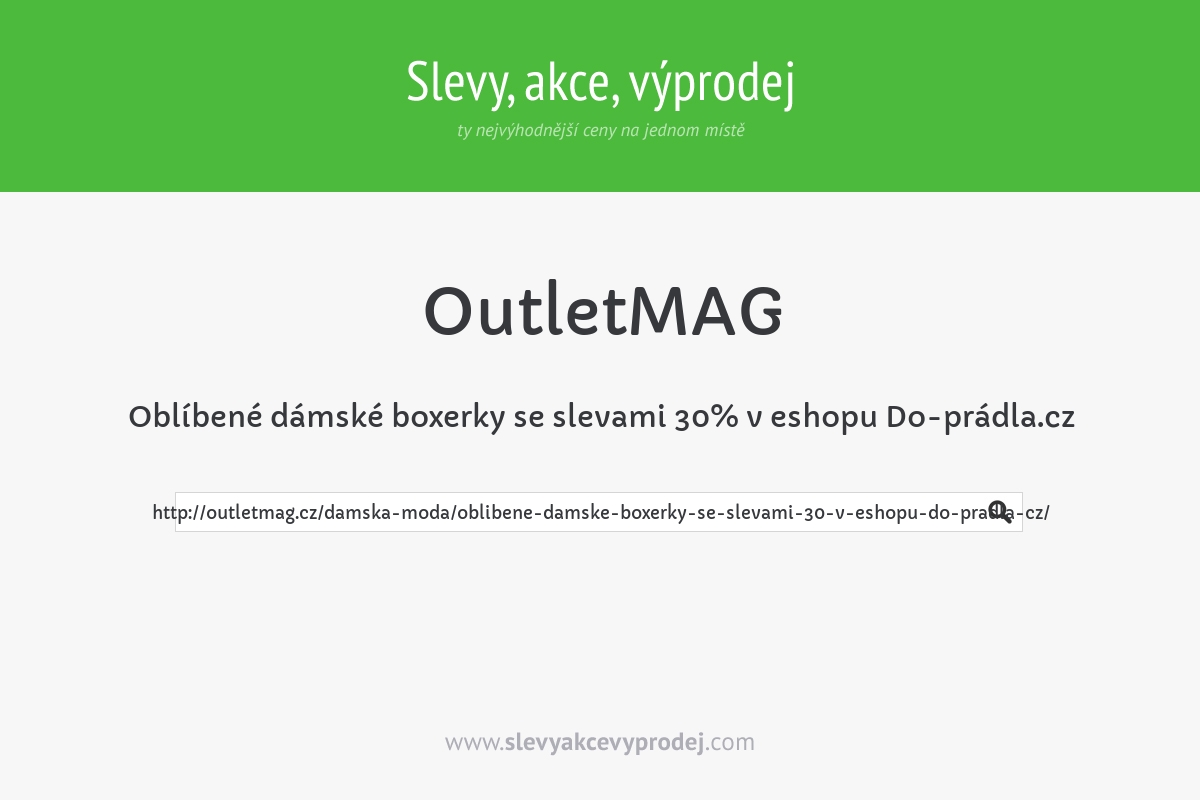 Oblíbené dámské boxerky se slevami 30% v eshopu Do-prádla.cz