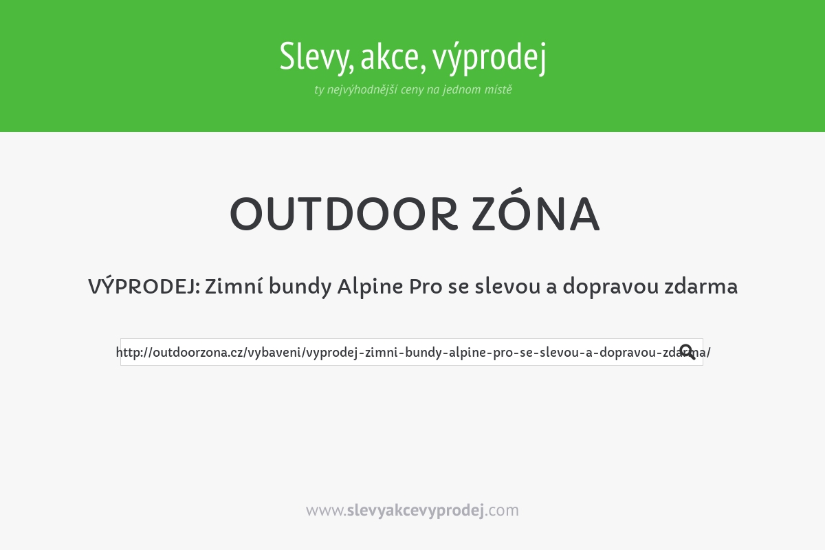 VÝPRODEJ: Zimní bundy Alpine Pro se slevou a dopravou zdarma