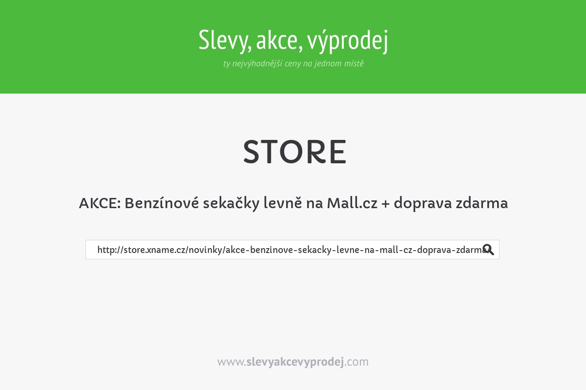 AKCE: Benzínové sekačky levně na Mall.cz + doprava zdarma