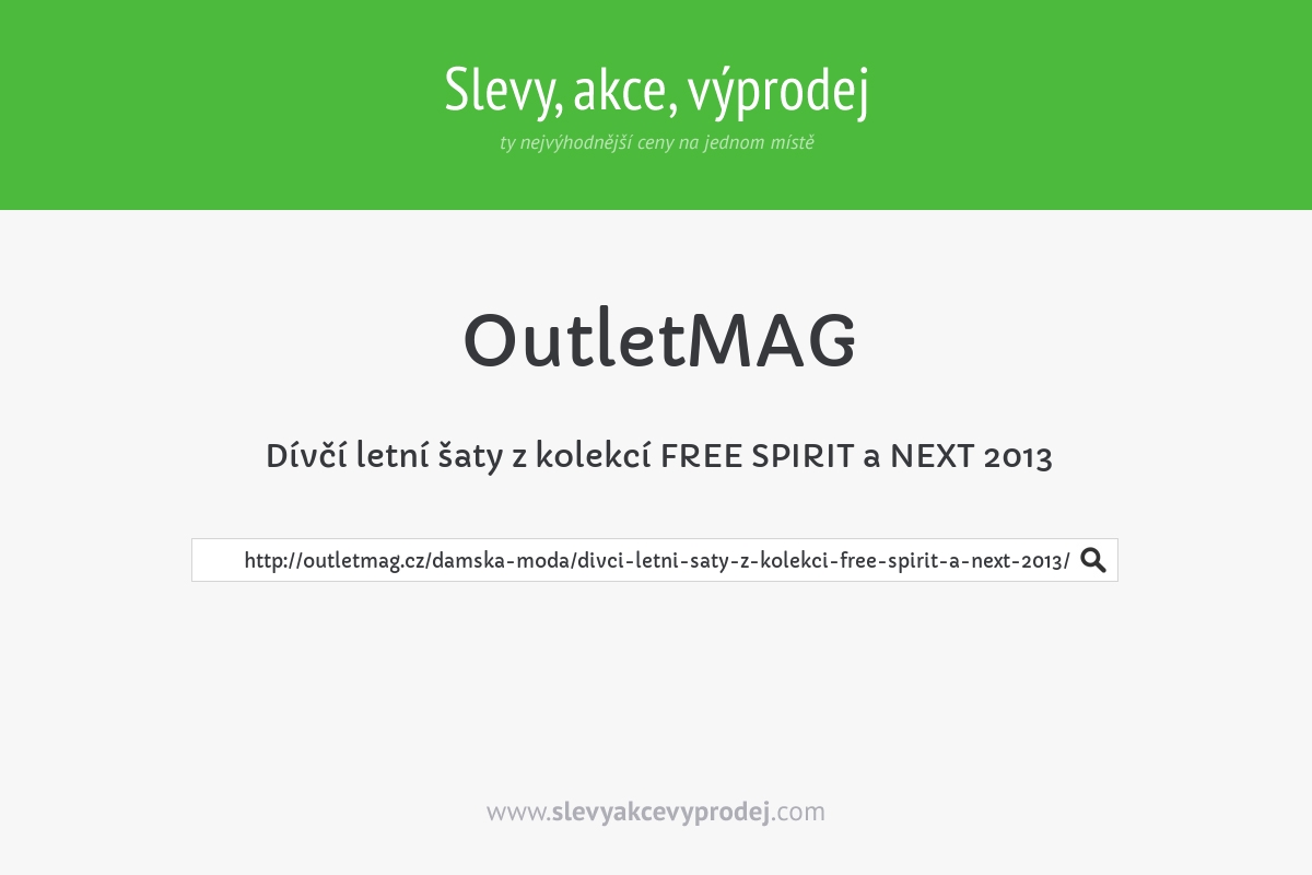 Dívčí letní šaty z kolekcí FREE SPIRIT a NEXT 2013