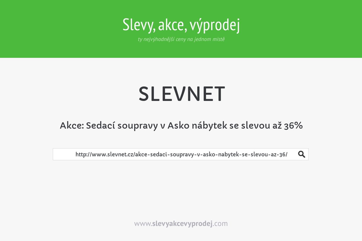 Akce: Sedací soupravy v Asko nábytek se slevou až 36%