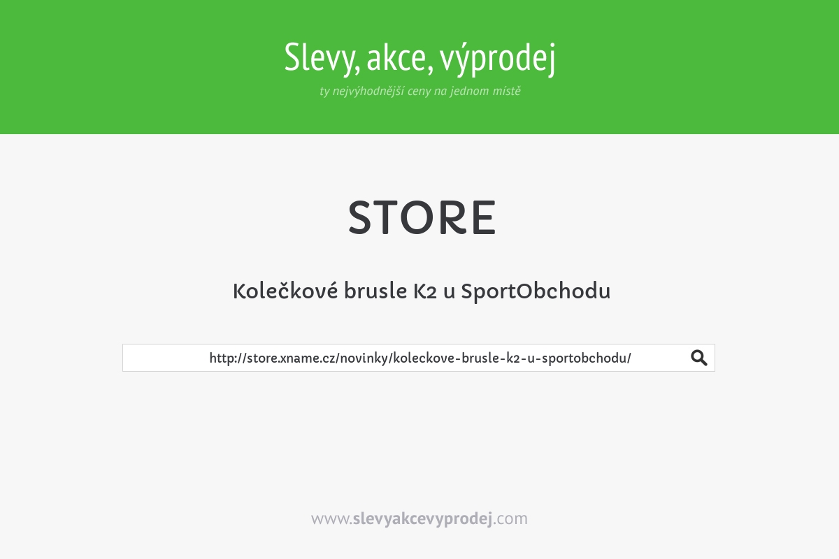 Kolečkové brusle K2 u SportObchodu