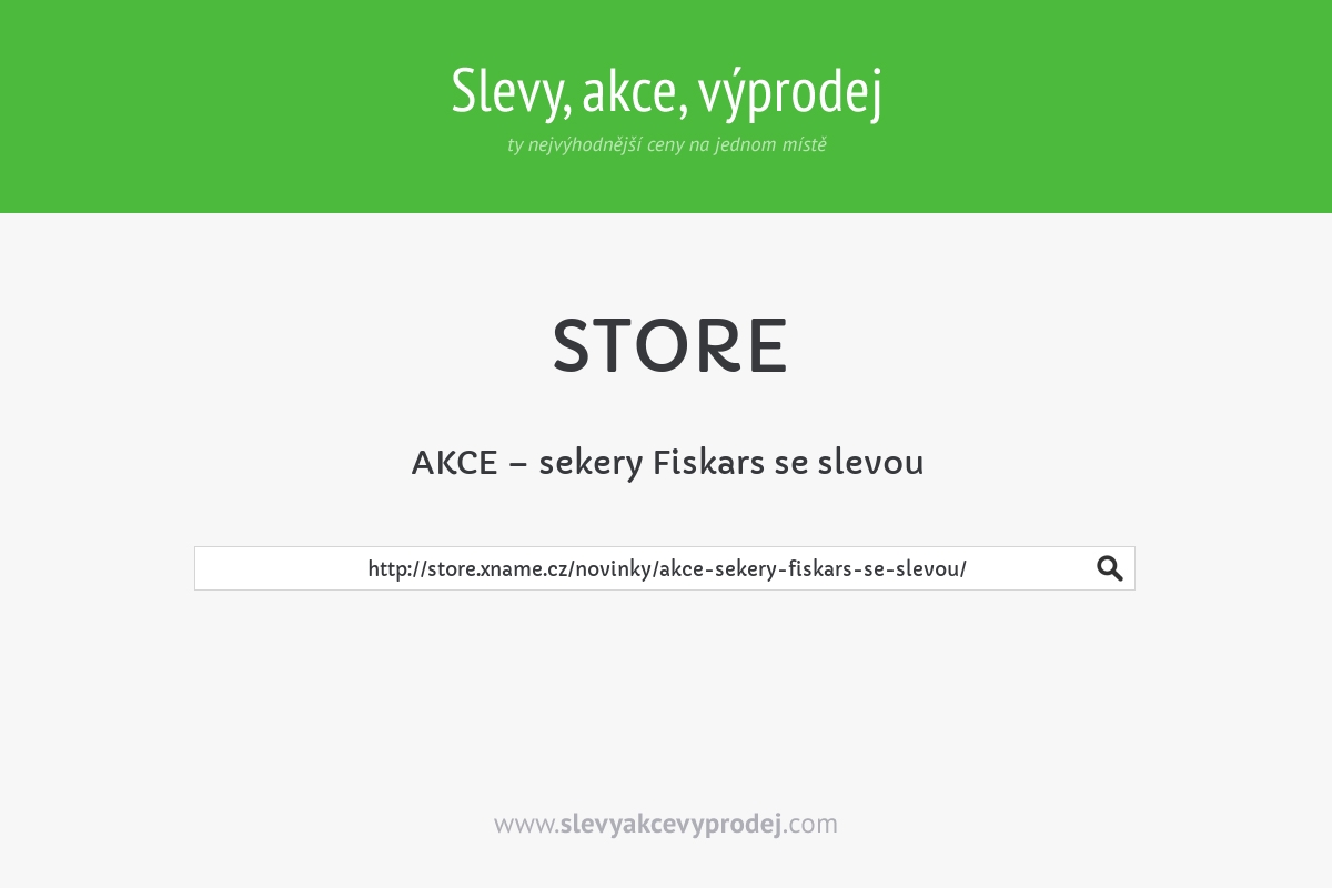 AKCE – sekery Fiskars se slevou