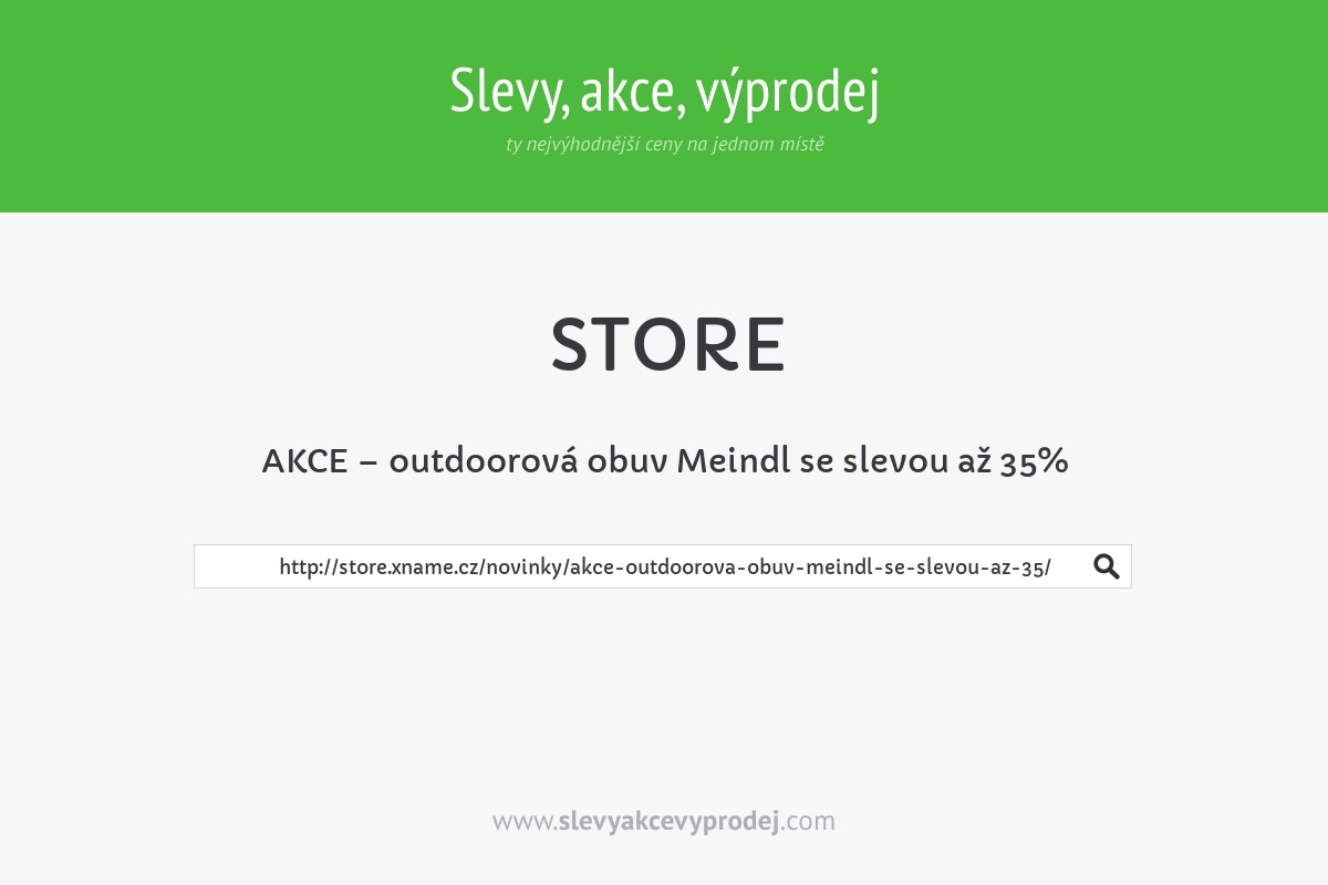 AKCE – outdoorová obuv Meindl se slevou až 35%