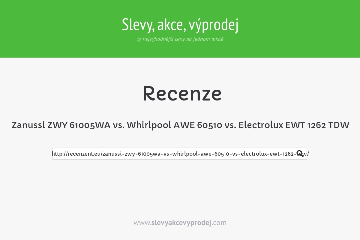 Zanussi ZWY 61005WA vs. Whirlpool AWE 60510 vs. Electrolux EWT 1262 TDW