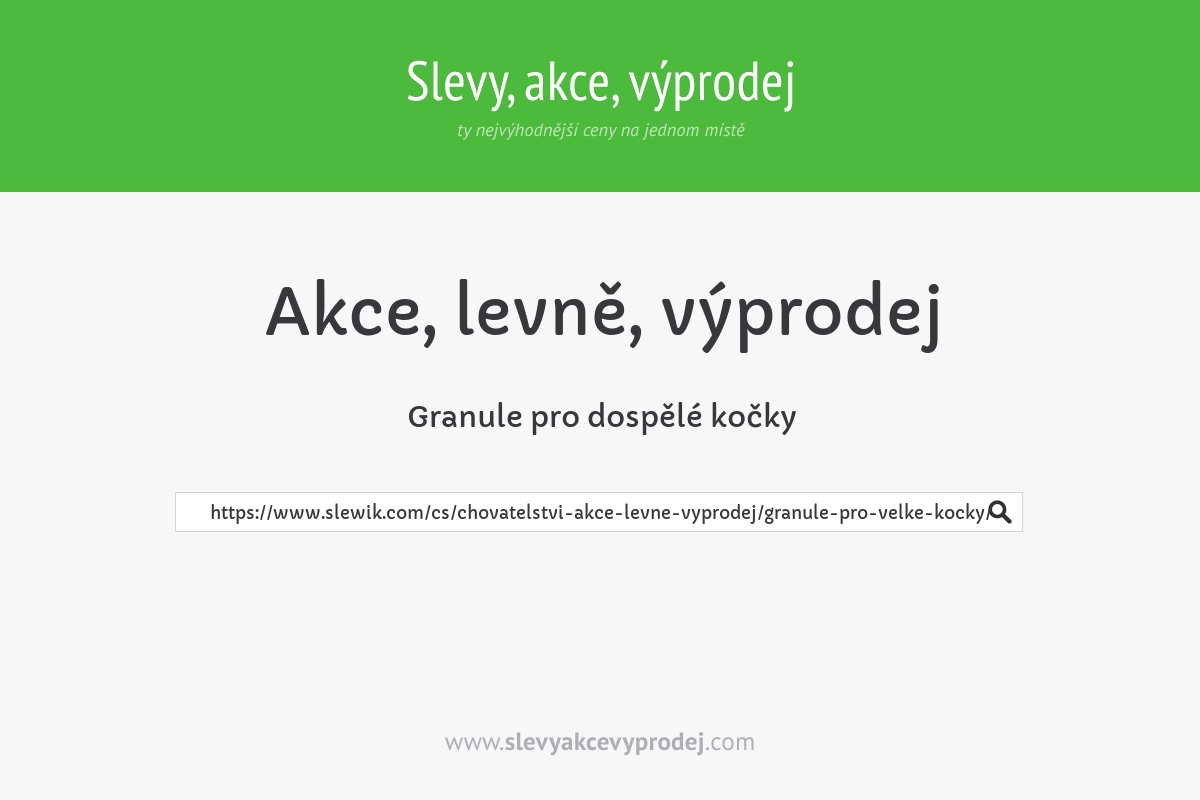 Granule pro dospělé kočky