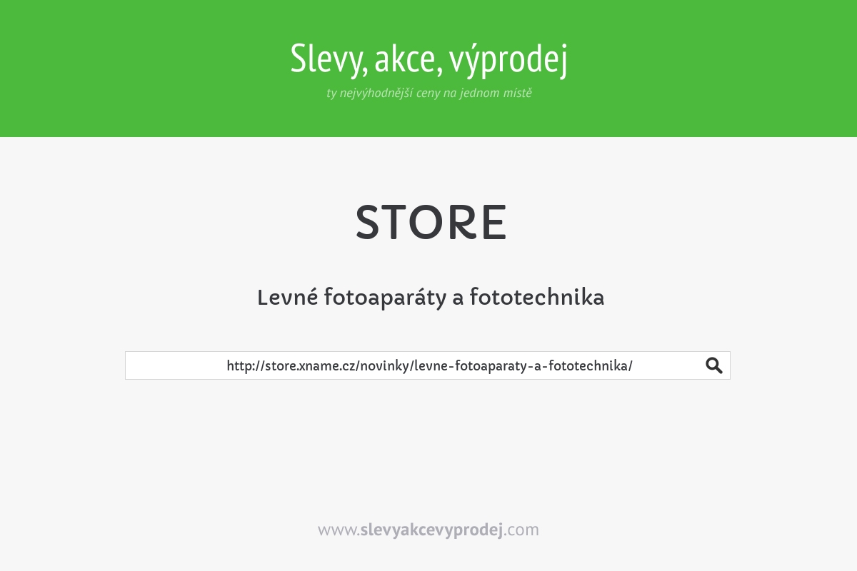 Levné fotoaparáty a fototechnika