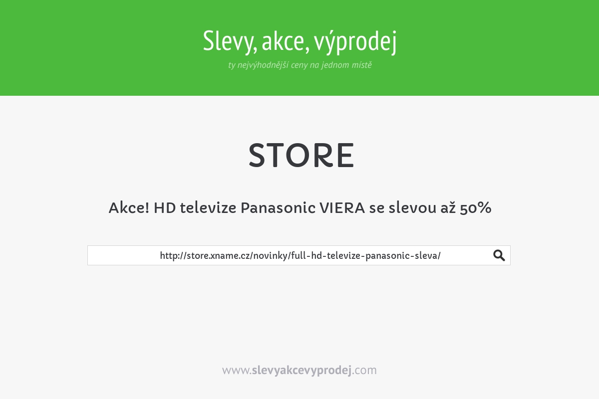 Akce! HD televize Panasonic VIERA se slevou až 50%