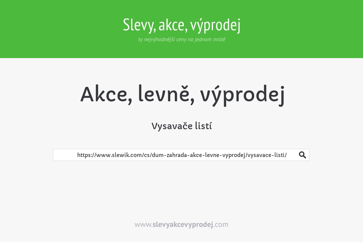 Vysavače listí